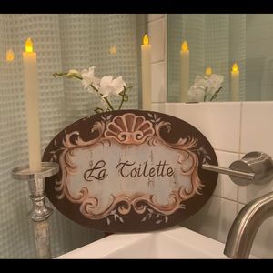 French Le Bain Decor Sign